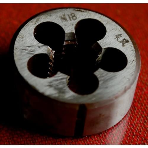 Free shipping of 1PC HSS Metric die M18 machine die Threading Tools Lathe Model Engineer Thread Maker special for SS workpiece