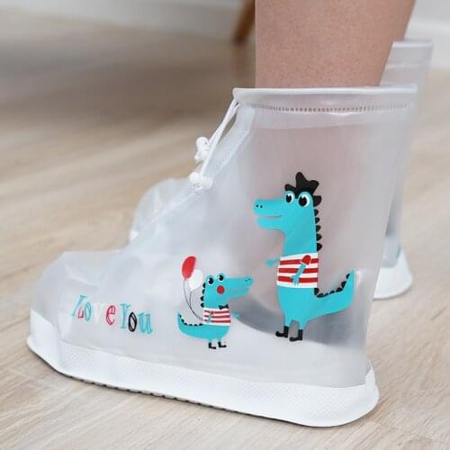 Kids reusable waterproof shoes covers sneakers boots rain cover shoes children high top shoes accessory