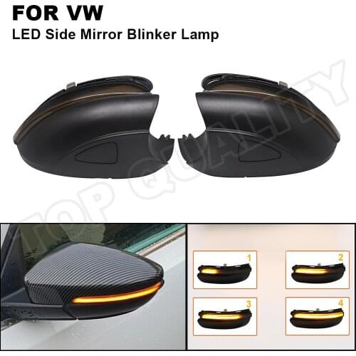 For VW Golf 6 VI MK6 GTI Touran Dynamic Blinker LED Turn Signal Light Side Mirror Light Indicator Sequential Lamp For Volkswagen