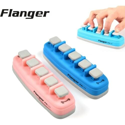 Flanger FA-11 Professional Pink / Blue Piano Finger Single Exerciser Finger Strengthener and Hand Exerciser for Piano