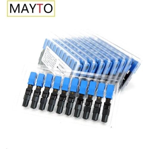 FTTH 150PCS Embedded Fiber Optic Fast Connector Single Mode Fiber Optic Adapter SC UPC Cold Connection Quick Field Assembly
