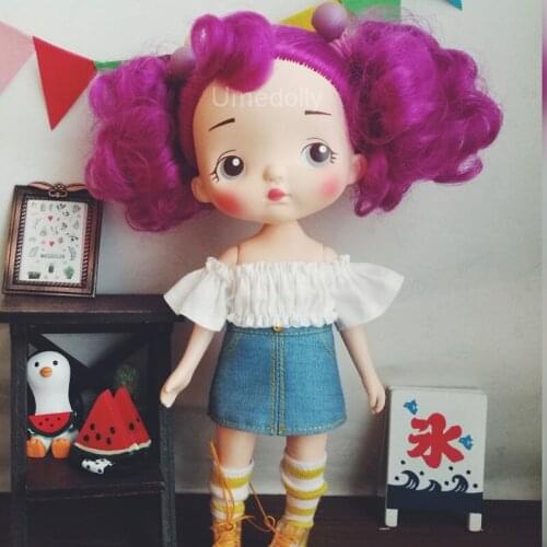 1PCS Handmade Off Shoulder T-Shirt for Blyth, Licca, Azone, Redberry Doll Shirts Tops Clothes Accessories