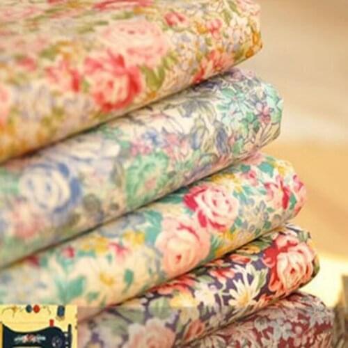 24X24cm 5pcs blossom Series Cotton Patchwork fabric home Textiles 100% Cotton Poplin for sewing fabric material