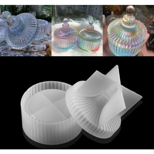 Round Storage Box Epoxy Resin Molds Silicone Trinkets Box Resin Epoxy Mold DIY Gift Boxes Jewelry Making Findings Accessories