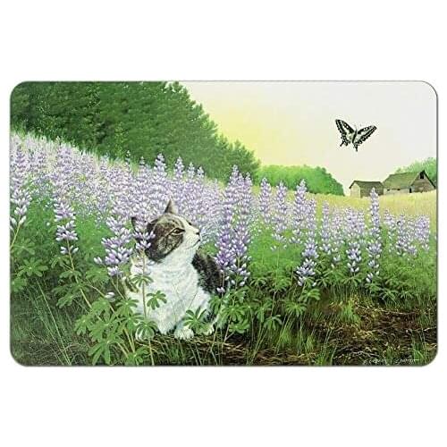 Cat and Butterfly Metal Sign in the Countryside, Home, Business, Office