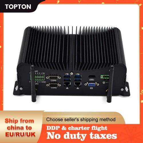 10th Gen Fanless Mini PC Intel Core i7 10510U i5 10210U Firewall Router PC 6*COM 2*Lans Computer Industrial For CNC Mach3