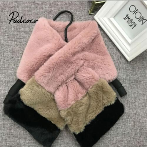 Pudcoco Fashion Autumn Winter Kids Scarves Warm Baby Boys Girls Scarf Striped Soft Scarf Collar Children Stretch Neck Ring