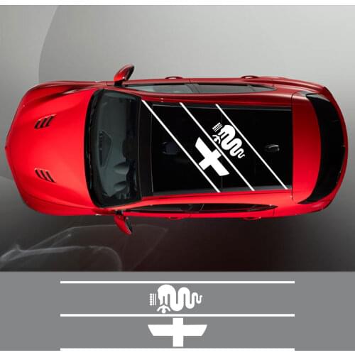 Car Hood Cover Trim Stickers For Alfa Romeo Giulia Giulietta 159 156 MITO Stelvio 147 Sportiva Auto Roof Decoration Accessories