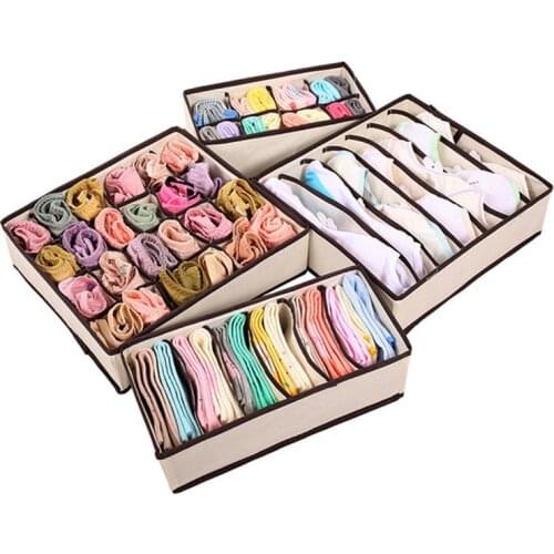 Non-woven Underwear Bra Organizer Storage Box Ties Scarf Socks Divider Drawer Closet Organizers Boxes Wardrobe Container