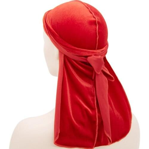 New Muslim Hijab Unisex African Hat Men Women Hip Hop Dance Cap Wave Caps Hair Accessories Long Tail Pirate Hat Turban Head Hat