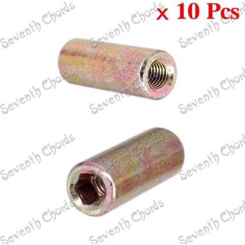 NEW 10 Pcs Bass Guitar Truss Rod Buckle Connect Adjust Cap Connector Internal thread 5mm (Outer diameter 8mm & 9mm for choose)