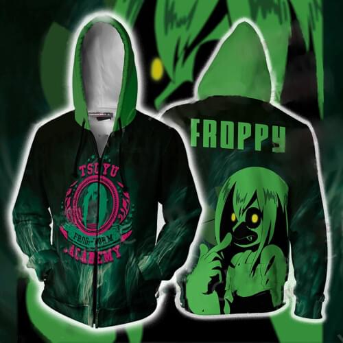 New My Hero Academia Asui Tsuyu Boku no Hero Academia Cosplay Costumes Teens Hoodies Sweatshirt Hooded Jackets Pullover Coat Top
