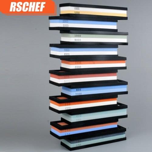 1pcs Professional Kitchen Knife Sharpener Water Honing Stone Sharpening System oil stone Corundum Whetstones grinding polish