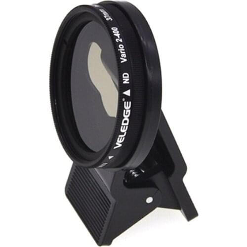 Adjustable 37mm Neutral Density Clip-on ND2 - ND400 Phone Camera Filter Lens for iPhone- Huawei- Samsung- Android- ios