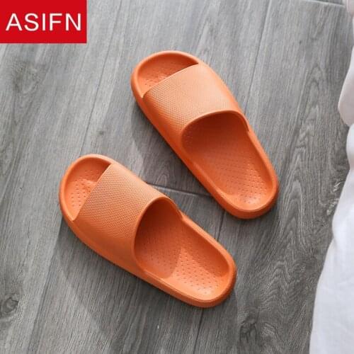 ASIFN Thick-soled Ladies Flat Slippers Summer Women Flip Flops Eva Bathroom Bath Soft Bottom Sapatos De Mujer Flip Flop Platform