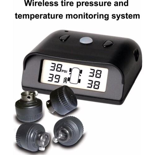 Car driving safety tire pressure monitor system TPMS with external sensor and screen