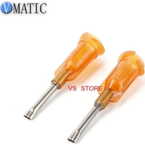 High Quality 100Pcs 15G Flat Dispensing Needle Tips 1/2 Inch