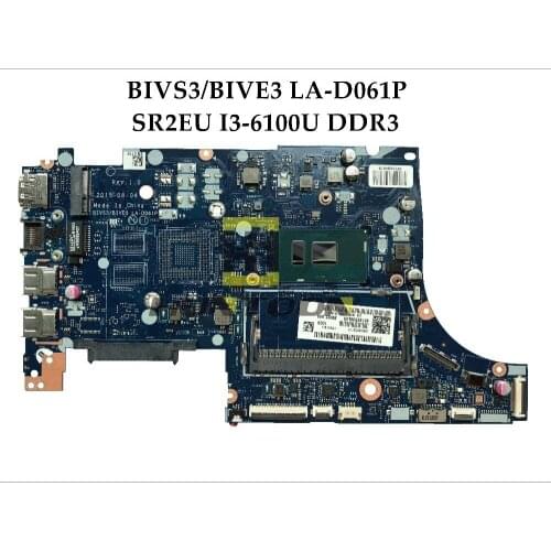 High quality BIVS3/BIVE3 LA-D061P FOR Lenovo E31-80 Laptop Motherboard SR2EU I3-6100U DDR3 100% Fully Tested