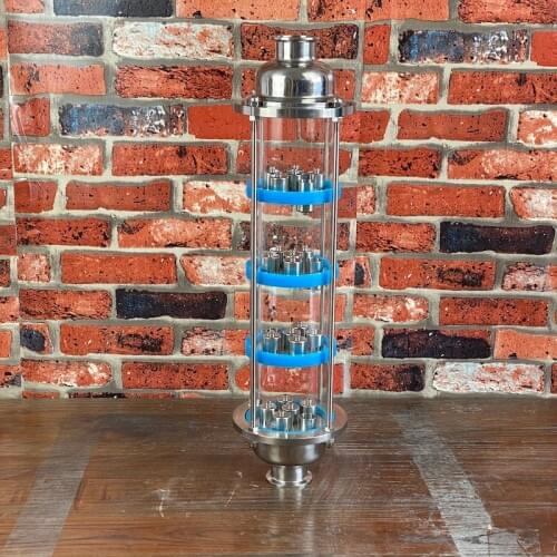 Clamp 2" x 2" (51mm ) Flange OD64mm Column for Distillation, Moonshine Still, Stainless steel Bubble Plates