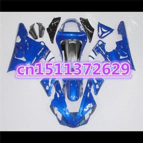 100%NEW For YZFR1 2000 2001 blue white 00-01 YZF1000 2000 2001 R1 YZF R1 YZF1000 2000-2001 ABS Fairing Set-Dor D