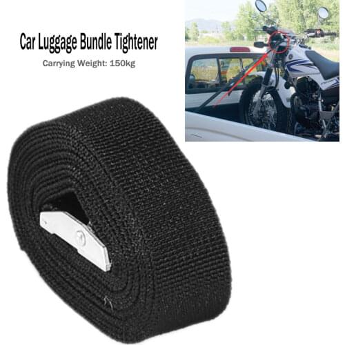 2.5mx25mm Car Luggage Tie-Down Car luggage Cargo Lashing Straps Zinc Alloy Nylon Buckle Strap Black Tension Rope