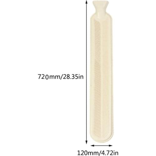 2000ml Plush Cover Hot Water Bottle Long Strip Shape Anti-scald Hot-water Bag U2JC