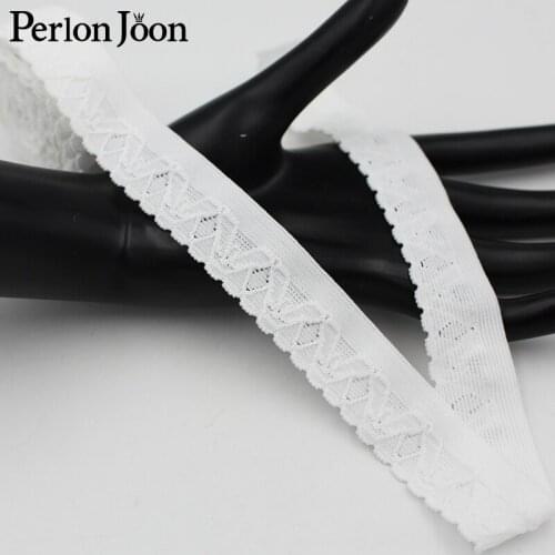 5yards/lot 23mm wide white clover elastic lace trim elastic band, sewn into headband bra accessories SG018