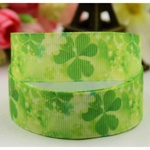 7/8'' 22mm,1" 25mm,1-1/2" 38mm,3" 75mm St. Patricks Day Cartoon Printed grosgrain ribbon party decoration 10Y X-01046