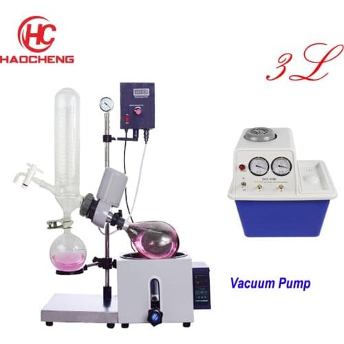 Free shipping, Hot Sales 3L BHO Distillation Rotary Evaporator with Vacuum Pump