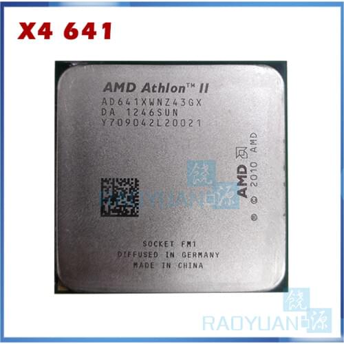 AMD Athlon II X4 641 X4 641X X4-641X X4-641 2.8GHz 100W Quad-Core CPU Processor AD641XWN43GX Socket FM1/ 905pin