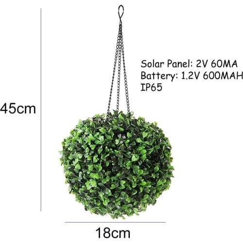 Color Cing Solar LED Topiary Ball ing Light Lantern for Garden Decoration, Lifetime 10000 hours