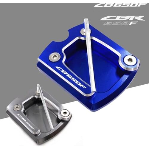 For HONDA CBR650F CB650F CB 650F 2014 2016 2017 2018 Motorcycle Accessories CNC Kickstand Sidestand Stand Extension Enlarger Pad