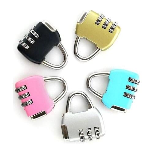 Travel padlock anti-theft backpack small padlock Resettable 3 Digit Combination Suitcase Password Code Lock Padlock