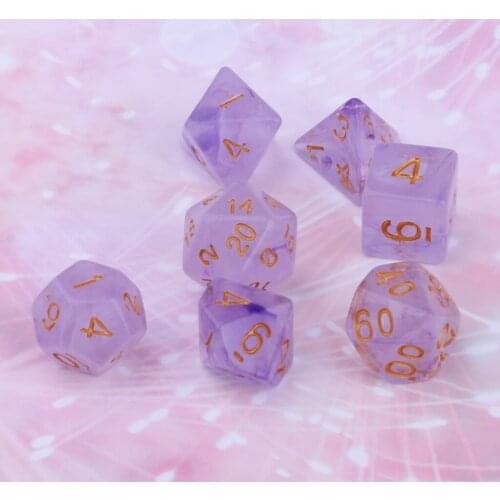 Gem Polyhedral 4-Sided Dice Game D4 D6 D8 D20 D&D TRPG Role Play Game
