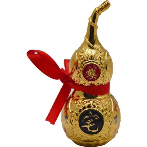 Feng shui Decorating Wu Lou Hu Lu Miniaturas Copper Alloy Gourd Amulet Chinese Traditional Decoration Kont Accessories