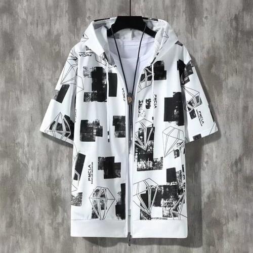 Korean Hooded T-shirt 2021 Best Selling T-shirt Fashion Harajuku Short Sleeve Top Graphic T Shirts Mens Summer Street Wear