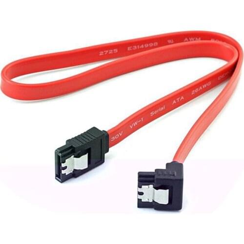 SATA 7pin female to female Extension Cable with Locking Latch and 90 Degree Angled sata Plug for Hard Disk 0.3m/30cm 1m/100cm