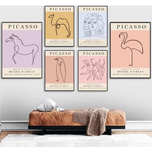Picasso Matisse Flamingo Penguin Cat Abstract Art Canvas Painting Room Decor Nordic Posters And Prints Wall Pictures For Living