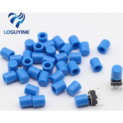 100pcs/lot Blue Plastic Cap Hat for 6*6mm G61 Tactile Push Button Switch Lid Cover Free Shipping