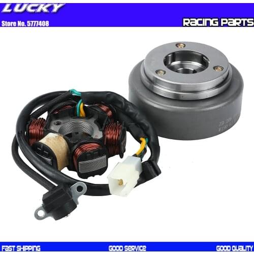190cc Motorcycles Ignition Magneto Stator Flywheel kit For ZongShen Z190 W190 1P62YML-2 Electric Start Engine Dirt Pit Bike Atv