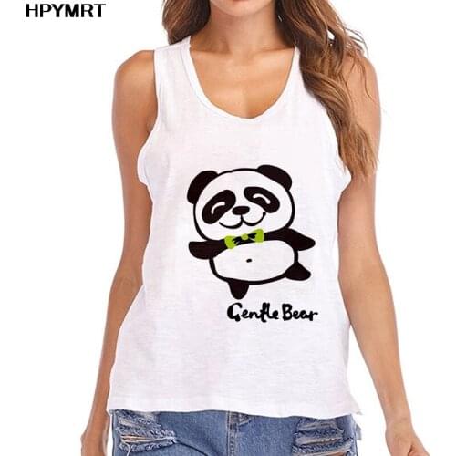 Kawaii Panda Funny Cartoon Graphic Tank Tops Women Harajuku Cute Vest Kroean Style Fashion Sleeveless Top Tees Female Clothes