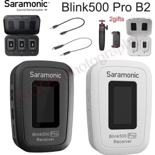 Saramonic Blink500 Pro Lavalier Microphone 2.4GHz Wireless Mic Blink 500 PRO With Wireless Charging Case For Studio Interview