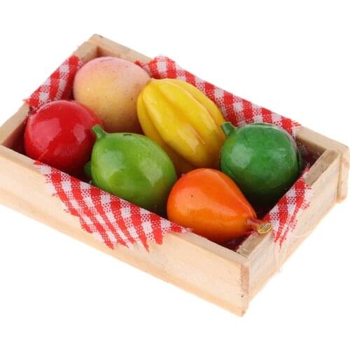 Handcrafted Magnetic Miniature Fridge Sticker Dollhouse Miniature Fruit Toy Grocery Accessories 1/12 Scale Supermarket Decor