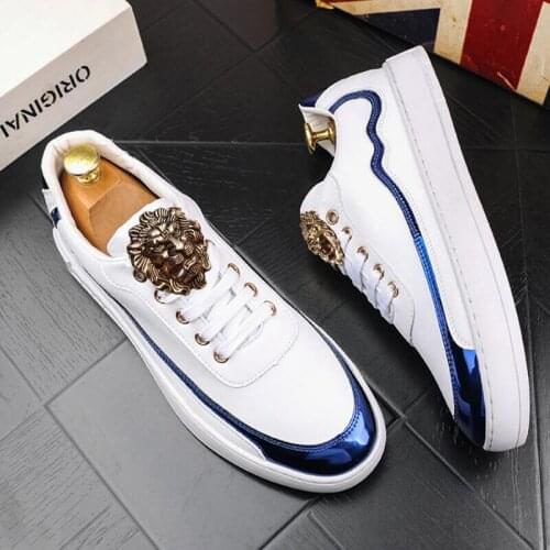 Deluxe mens small white shoes British fashion mens sports casual shoes board low top breathable mens shoes Zapatos Hombre A6