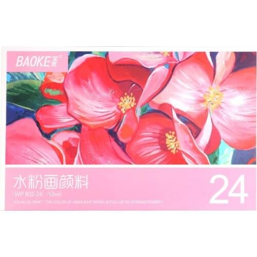 24 Pcs A Box of Baoke WP802 Acrylic Paint Set 24 Color DIY Hand-painted Shoes Childrens Waterproof Bing Rare Small Box Drawing