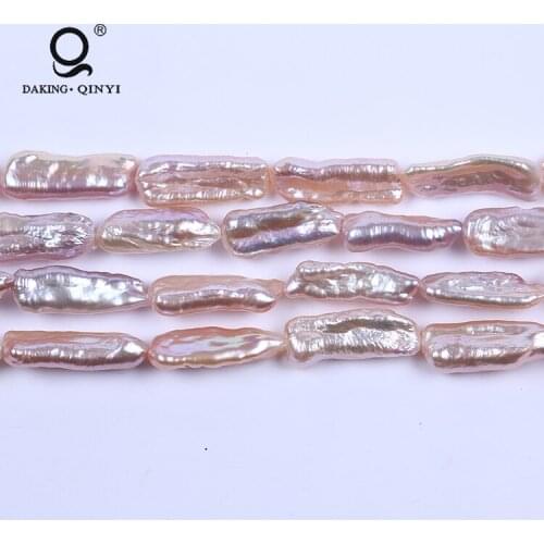 Natural Irregular Shape Freshwater Biwa Pearl Strands For Sale