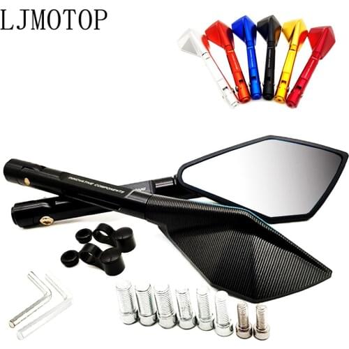 CNC Aluminum Universal Motorcycle Rearview Mirror Moto side Mirrors For Honda VFR 1200 ST 1300 Black SpiRit NC750S NC750X CB1100
