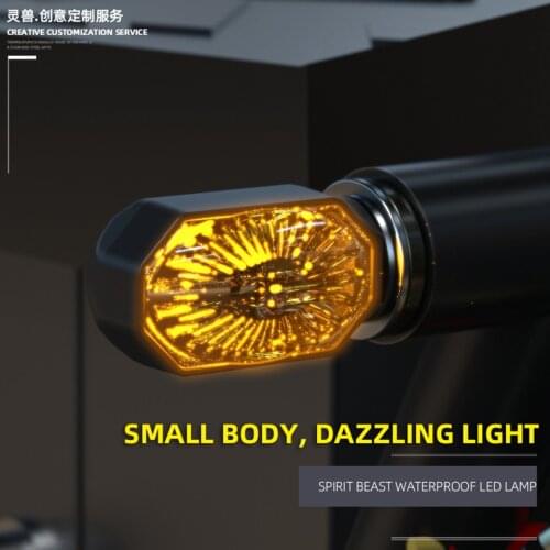 Spirit Beast Universal Motorcycle/Electric-bike Signal Light Modification Warning Light Retro DC12V Waterproof LED Light