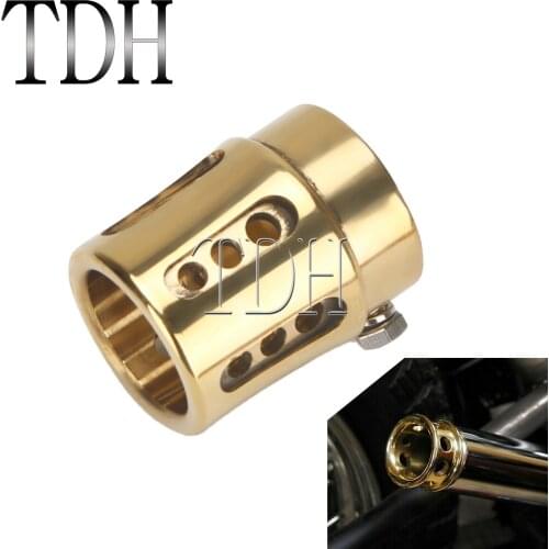 Motorcycle Exhaust Tip 1.75'' Solid Brass Slip On Muffler Silencer Noise Sound Eliminator For Harley Honda Yamaha Suzuki