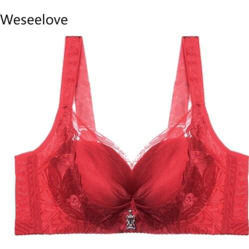 Srexy Bra Gorge Non-Steel Ring Lace Bra Push Up Sexy Large Cup Womenslace Bralette Woman Adjustable Bras 2020 New Summer E81-6